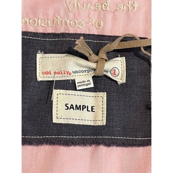 Odd Molly Anthropologie Pink Embroidered Mini Tunic Dress Babydoll Small Preppy - Picture 5 of 10
